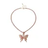 Colliers papillon collier en or pour femmes 4 couleurs chaîne de Tennis en cristal collier bohème collier bijoux papillon