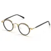 Fashion Sunglasses Frames NONOR Anti Blu Ray Flat Optical Glasses Men 2022 Retro Spectacle Metal AC Blend Round Frame Eyeglasses For Women