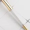 20pcs/lot wholesale large diamond ballpoint metal crystal advertising gift pen custom 201111