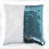 DHL 12 colors Sequins Mermaid Pillow Case Cushion New sublimation magic sequins blank pillow cases hot transfer printing DIY personalized gift C0114