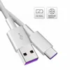 Typ C USB -kabel för mobiltelefon 1M 3ft REAL 5A Fast laddningskabel Stark hållbar utan paket