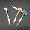 Heavy Duty Mini Keychain Knife Pocket Fruit Knife Keyring Folding Knife Key Blade Multi-tool Letter Opening Gadget Kit Camp Outdoor EDC Tool