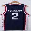 2021 nya Kawhi Paul 2 Leonard 13 George Jersey city Baskettröja basketshorts svart vit blå