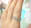 18K Rose Gold /Silver Dazzling Daisy Meadow Stackable Женское кольцо для Pandora 925 Серебряные дизайнерские кольца с оригинальной коробкой