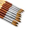 1PC Kolinsky Sable Acrylic Nail Art Brush No 24681012141618 UV Gel Carving Pen Brush Liquid Powder DIY Nail Drawing2922328