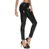 2020 Shiny PU Leather Pants Women Zipper Leggings High Waist Back Push Up Latex Rubber Pants Black Red Skinny Jeggings Trousers6439844