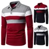 Men T Shirt Long Sleeve T Shirt Tri color Stitching menT Shirt Fashion sports leisure LJ200827