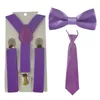 Мода 3 шт. школьные мальчики девочки дети дети подтяжки эластичные подтяжки для рубашки галстук-бабочка галстук-бабочка комплект TR0001 T6958261