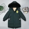 Hoogwaardige winter Kind Boy Coats Jacket Parka Big Kids Dikke warme jas 6 8 10 12 14 -jarige puffer puffer capuchoned bovenkleding LJ201202