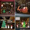 الديكور عيد الميلاد المرحلة تحديد نوم نافذة زجاج الديكور هدية شجرة مهرجان سانتا كلوز اكسسوارات الجدار ملصق