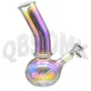 Qbsomk beker kleurrijke glazen bongen dab rigs glazen waterpijpen mini bong waterpijpen met downstem en kom