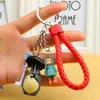 Söt min granne totoro docka keychain pvc chinchilla nyckelring leksak passform kvinnor väska tillbehör miyazaki hayao comic fans