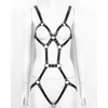 Sexy Damen Ledergeschirr Unterwäsche Strumpfhalter Gürtel Sexy Unterwäsche Gothic Hosenträger Bondage Riemen erotische Körperwäsche Skes