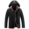 Herrenjacke Mittleres Alter Herren Schafledermäntel Pelzkragen Herren Pelz Langer Plüsch Dicker Mantel Winterjacke Männer Warm halten Mantel 201126