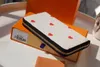 M57491 Game on Zippy Wallet Pop Colors حاملي بطاقات عالية الجودة محفظة مع حقيبة غبار زهور القلب وصندوق أحدث M80305 Zippy COI273D