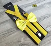 Fashion Accessories Bow tie Suspenders Set Adjustable Elastic Wedding Belt Strap Shirts Brace For Men Women