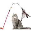 Legendog 1pc Cat Teaser Wand Creative Spring Bell Decor Funny Cat Feather Training Pet Supplies Rand qylGJB