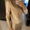 GIGOGOU Jacquard Knit 2 Piece Set Tracksuits Fall Winter Basic Women Pullover Sweater + Carrot Harem Pants Sporting Suit Female LJ200814