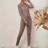 Women's Tracksuit Höst Sportkläder Kvinnors Sport Spår Sweatshirt och SweatPants Jogging Femme 2 Pieces Set Sweatsuit 2020