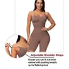 NINGMI Bodysuit Shapewear Women Full Body Shaper Tummy Control Panties Butt Lifter Waist Trainer Slimming Push Up Thigh Slimmer 220125