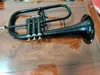 Nouvelle marque Bb Tune Bugle Noir Nickelé Bell Instruments de musique professionnels avec étui Embouchure