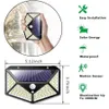 Energibesparande lampor Factory Partihandel 50st Box 100 LED Solar Motion Sensor Vägglampa 600 Lumen Utomhus Trädgård Säkerhetsljus