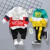 Vestiti per bambini Abbigliamento per neonati T-shirt + pantaloni solidi 2 pezzi Abiti sportivi per bambini a maniche lunghe casual Abbigliamento per bambini per bambini 201127