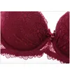 Sexy Mousse Women's Embroidery Bras Lingerie Bra and Panties Solid Colors Seethrough Lace Underwear Set 6019tx T200602