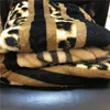 Portable blanket Leopard print plush coral fleece blanket soft winter throw Vintage style good quality