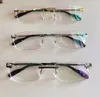 Men Rimless Eyeglasses Glasses Titanium Gold Frame Clear Lens size 57-18-140 Fashion Sunglasses Frames with box