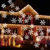 Moving Snowflake Light Projector Solar Powered LED Laser Projector Light Waterproof Christmas Stage Lights Outdoor Garden Land314Y