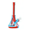 Hookahs 10" big beaker shape silicone water pipes dab rig bongs smoke accessories bubbler tabacco