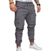 Joggers casuais calças de cor sólidas homens algodão elástico de calça longa Pantalon Homme Pontas de carga do Exército Militar de Mulho Men leggings 201126