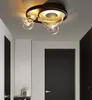 Bolle di vetro postmoderne Luci da soffitto Lamparas De Techo nere trasparenti. Plafoniera a LED. Lampada da soffitto per camera da letto Foyer