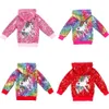 Licorne Manteau Vestes pour bébés filles Sequin Gold Hoodie Rainbow Kids Glitter Pink Party Toddler Sparkle Jacket Noël Anniversaire 201104