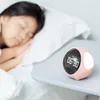 Bordsklocka Expression Alarm Pixel Bedside Kids Night Wake Up Light Multi Function Child 220311