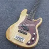 E-Gitarre 5 Saiten Precision P Bass grauer Korpus in natürlicher Farbe