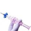 Love_e_cig NC066 Waterpijp Pijpen 10mm Titanium Keramische Nail Wax Rig Quartz Banger Nagels Clip Grote Kamer Kleurrijke Glazen bong