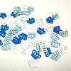 50 adet Ahşap Taç Konfeti Mavi Taç Düğmesi Pullu Bu Bir Erkek 1st Doğum Günü Bebek Duş Masa Konfeti DIY Parti Dekor Malzemeleri 20220228 Q2