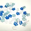 50 sztuk drewnianych Confetti Blue Crown Button Cekiny To chłopiec 1st Urodziny Baby Shower Table Confettis DIY Party Decor Dostawy 20220228 Q2