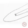 100% 925 Sterling Zilver Gesloten Harten Ketting voor Dames Sterling-Silver-Sieraden Bruiloft Sieraden Joyas de Plata 925 Q0531