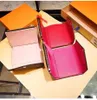 2020 Top quality women original box purses luxury real leather multicolor short wallet Card holder classic zipper pocket wallets