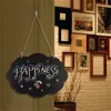 Cloud Shape Hanging Wooden Blackboard Double Sided Erasable Chalkboard Wordpad DIY Message Black Board Office School Supplies WLY BH4586