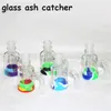 nargile 3,5 inç camlar 14mm 18mm 7ml silikon kaplı kül yakalayıcı Cam su bongları için kalın pyrex ashcatcher