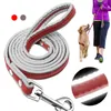 4ft Leather Dog Leash Reflective Pet Dog Puppy Walking Running Lead Leashes For Small Med bbyWju