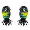 Dangle Chandelier Flola Bohemian Parrot Bird Drop أقراط للنساء Boho Big Handmade Beads Animal Ditive Gifts المجوهرات ERSR471