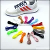 Piezas de zapatos Accesorios Zapatos 100 cm Cordones de bloqueo elásticos planos Sin cordones Cordones especiales creativos para niños Adt Zapatillas de deporte unisex Cordones Cuerdas