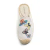 Tienda Soludos 여성의 간단한 노새 통기성 평면 espahemp 여름 고무 면화 패브릭 꽃 릴 드릴 신발, 순수한 색 mules x1020