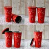 Promotional 17oz Christmas Coffee Mug Bottle Insulated Vacuum Water Tumbler Double Wall Drinking Tumbler