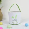120pcs Kids Easter Rabbit Basket Bunny Bag Canvas Tote Party Candy Easter Egg Baskets Gift Storage Bags Handbag By Sea DAP440